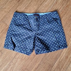 Navy Blue Polka Dot Shorts